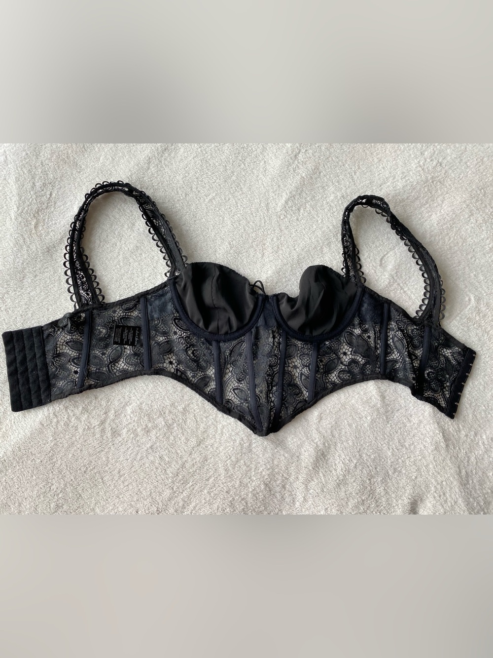For Love and Lemons Sammie Corset Bustier Top black medium lace - Picture 12 of 16